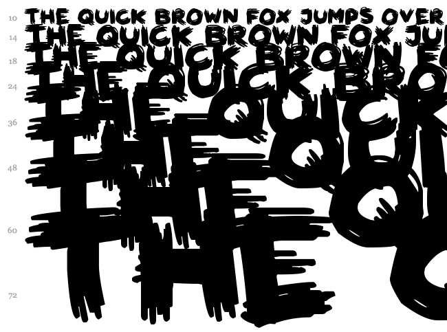 Scribbletastic Brush font waterfall